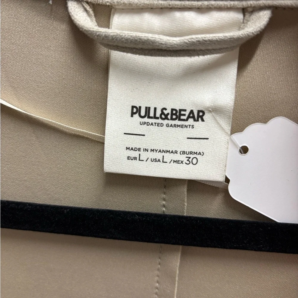 Pull&Bear Tan Trench Coat Classic Tailored Design - Picture 7 of 7